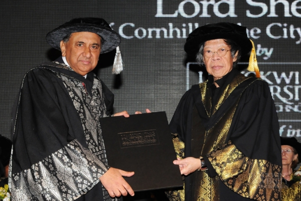 Lord Sheikh’s Honorary Doctorate Presentation