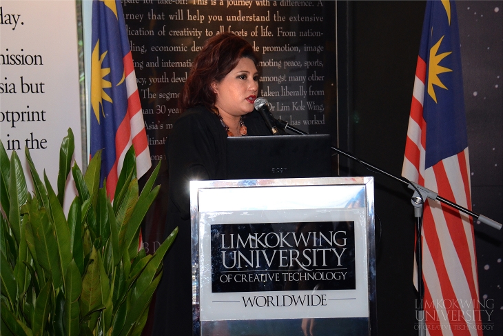 Limkokwing University Vice President Dato Fajura Juffar at the press conference