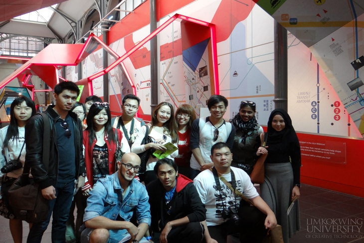 The Global Classroom students on a field trip to the London's Transport Museum.