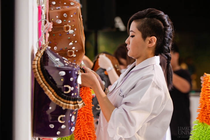 Faculty of Fashion and Lifestyle Creativity student ensembles her own version of the "Candy-bag" at the just ended "Candy Brissima KL Tour" by Furla