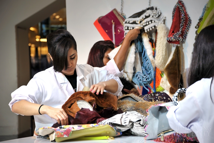 Students from the Faculty of Fashion Lifestyle and Creative create their own versions of the Furla Candy-bag during the three day Candy-Brissima Tour in Kuala Lumpar