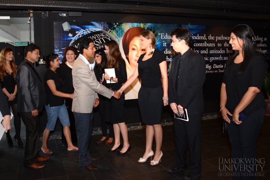 Limkokwing University staffs welcoming the team of Saujanya Media from Nepal.