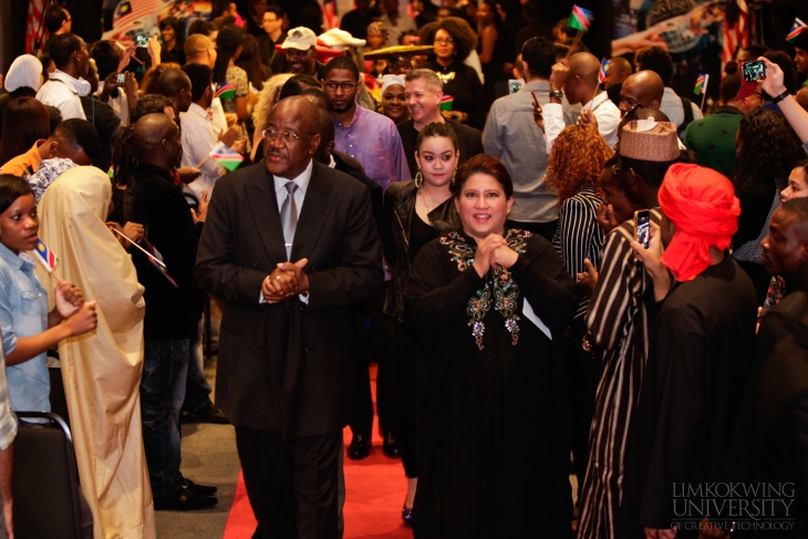 Namibian High Commissioner, H.E Gebhard Benjamin Kandanga arriving at the Hall of Fame