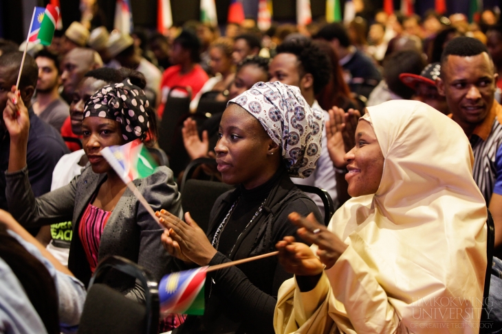 Students attending the Namibian Independence Day Celebration