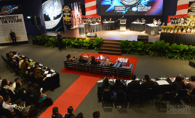 The judges listen intently to the points brought forward by the speakers