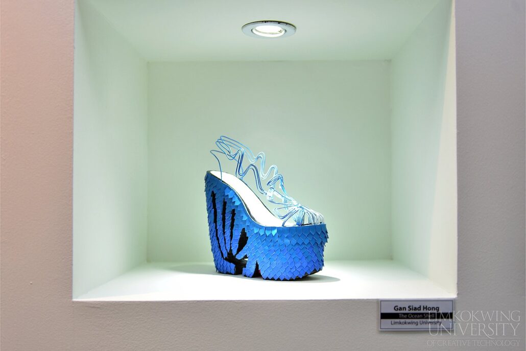 Her shoe design, themed 'ocean shells' was inspired by the beauty of the ocean