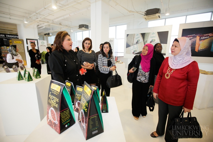 The visitors were give a campus tour of the University's various creativity projects