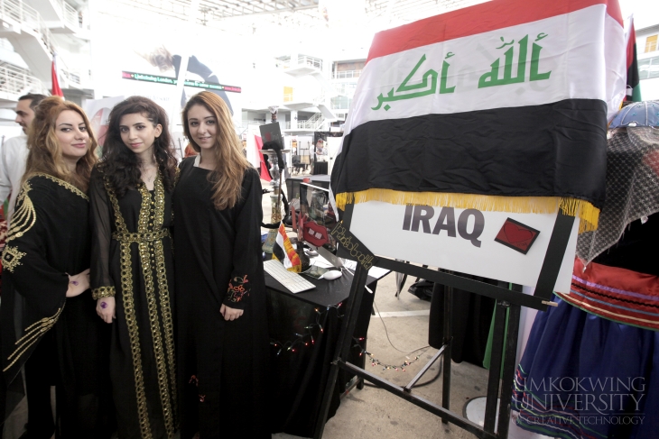 Iraq students at their booth