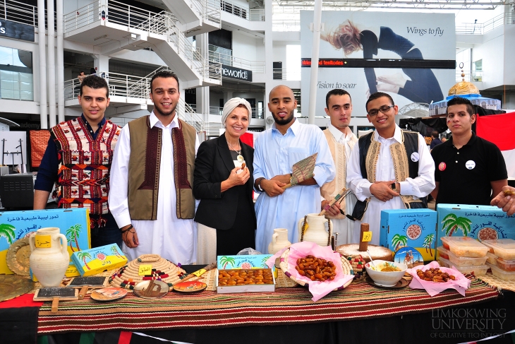 Students brought their country's special produced food