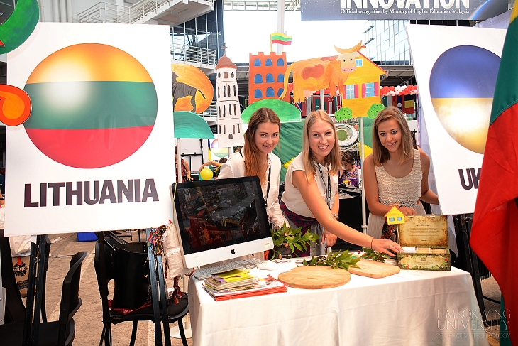 Booth decorated by Lithuania's students