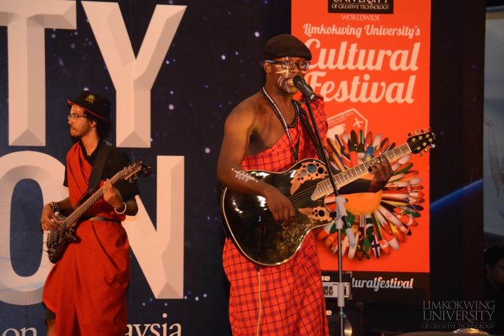 Kenya students performing on the stage