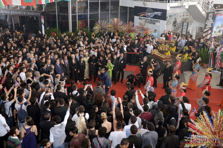 The Limkokwing community gathered together to welcome H. E Emomali Rahmon