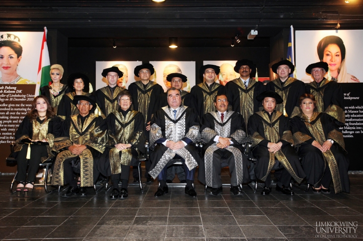 President Emomali Rahmon, Tan Sri Limkokwing and the stage party