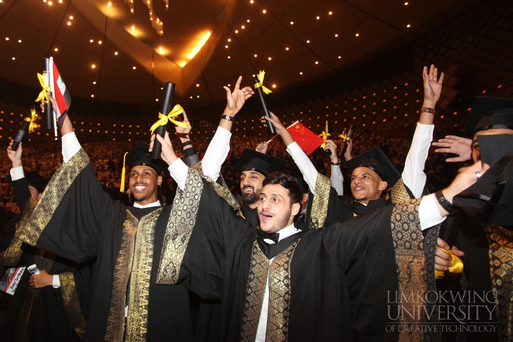 The happy graduates from all over the world