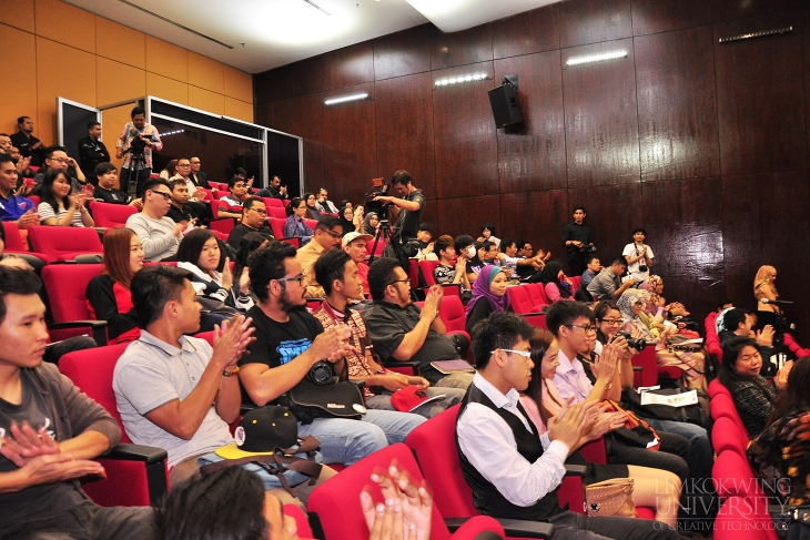 The crowds during the award ceremony