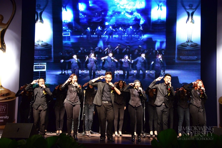 Limkokwing International Goodwill Ambassadors performing on stage