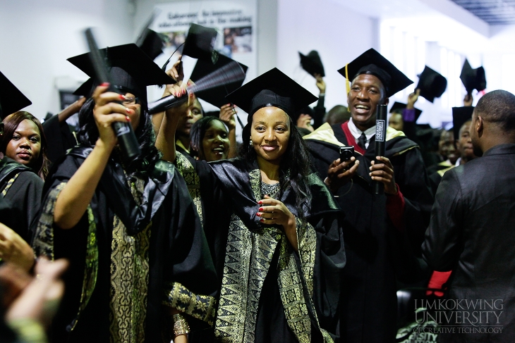 Graduates happy about their accomplishment